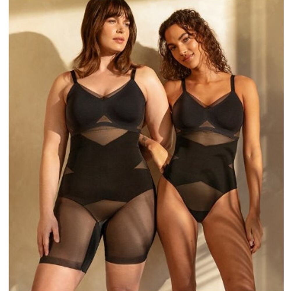 New NWT Honeylove SuperPower Short Size 1X Plus Size Shapewear Black